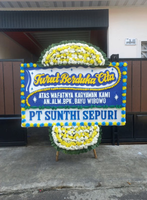 Papan Bunga Duka di Kertamukti